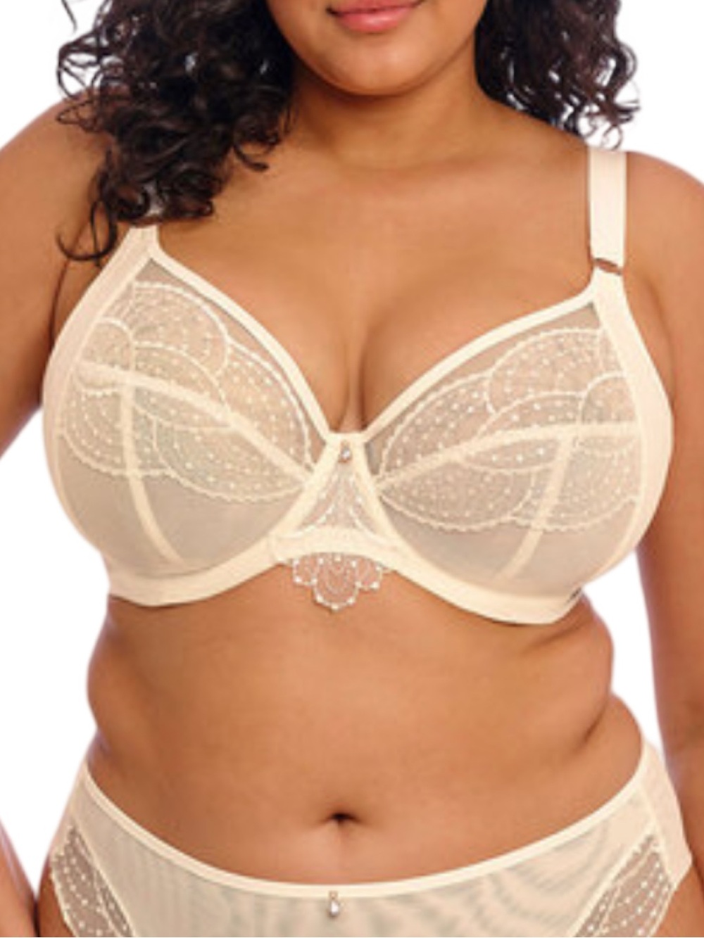 ELOMI Priya Plunge Bra Vanilla Size 34 I